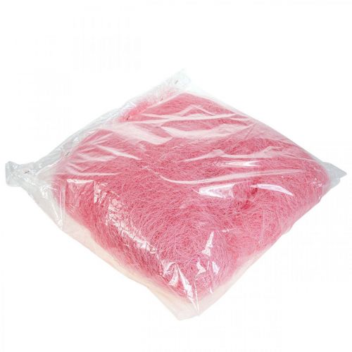 Prodotto Erba di sisal per l&#39;artigianato, materiale artigianale materiale naturale rosa 300 g