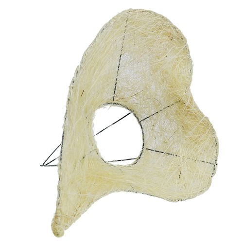 Floristik24 Bracciale in sisal cuore sbiancato 27cm 1pz