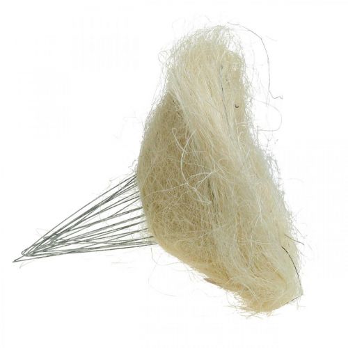 Prodotto Mazzo di fiori, polsino in sisal sbiancato Ø25cm 6 pz