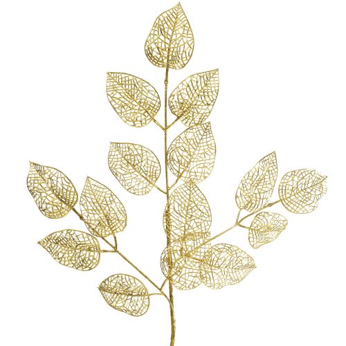 Foglie di scheletro Foglie di salice artificiale Ramo dorato Deco 63 cm