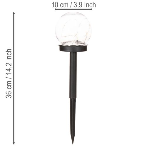 Lampada da giardino, lampada a globo con picchetto per illuminazione esterna, 36 cm, 4 pezzi | Floristik24.it