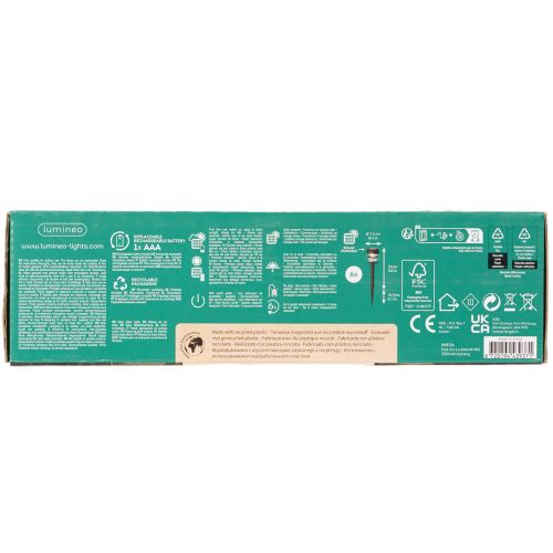 Luci solari da giardino con picchetto, lampade da esterno per vialetti da giardino, 35 cm, 6 pezzi | Floristik24.it