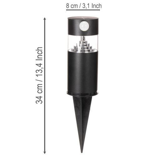 Lampada solare da giardino con sensore di movimento, LED, 34 cm | Floristik24.it