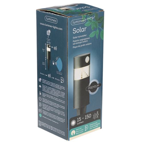 Lampada solare da giardino con sensore di movimento, LED, 34 cm | Floristik24.it