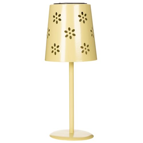 Prodotto Lampada da tavolo solare con delicato motivo floreale per balcone o terrazza, 28 cm