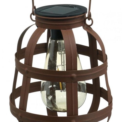 Floristik24 Lampada solare, luce da giardino, lanterna decorativa bianco caldo Ø14,5cm H19cm