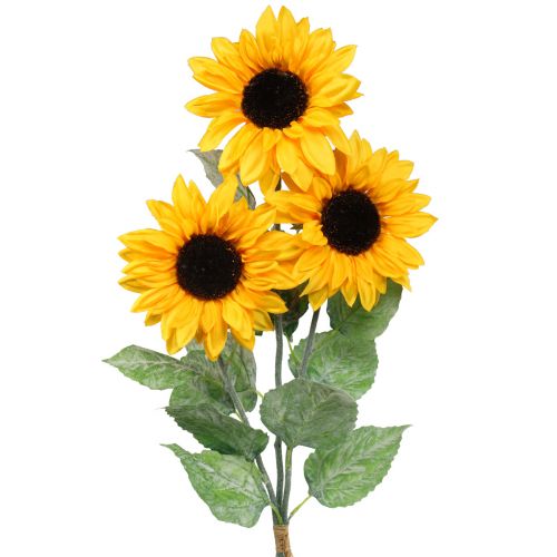 Floristik24 Piante artificiali, fiori artificiali di girasole artificiale giallo 74 cm 3 pezzi