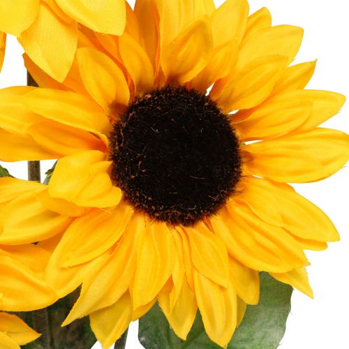 Floristik24 Piante artificiali, fiori artificiali di girasole artificiale giallo 74 cm 3 pezzi