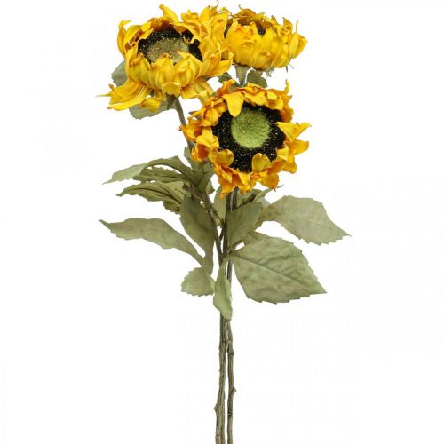 Prodotto Girasoli artificiali Girasole decorativo Drylook L60cm 3 pezzi