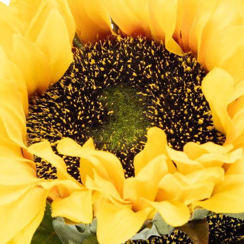 Girasole artificiale con foglie e fiori realistici, 58 cm, 3 pezzi | Floristik24.it