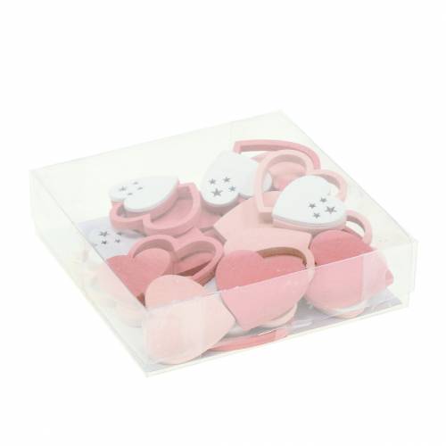 Prodotto Decorazioni sparse cuori rosa/bianchi 24 pz