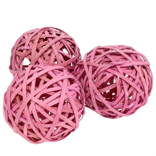 Floristik24 Truciolare Rosa Ø6cm 6 pezzi