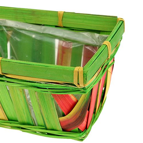 Floristik24 Cestino span quadrato multicolore 15cm 12pz