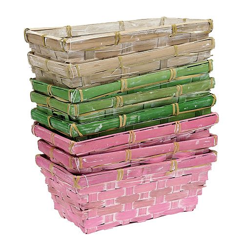Prodotto Cesto per piante quadrato multicolore 20 cm x 11 cm x 7 cm 8 pz