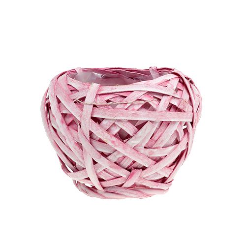 Floristik24 Cestino per patatine tondo Ø15cm H14cm Rosa