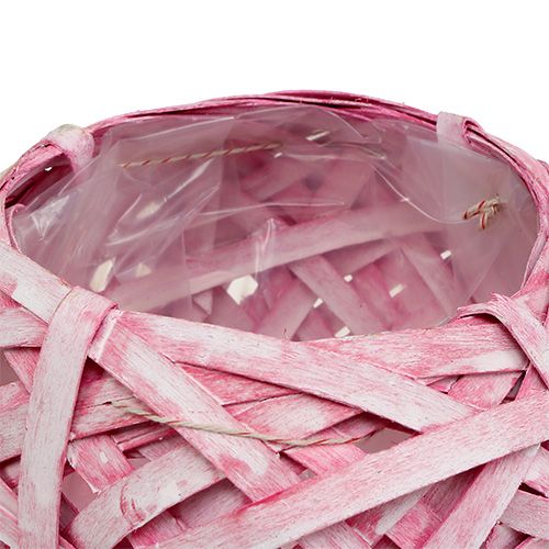 Floristik24 Cestino per patatine tondo Ø15cm H14cm Rosa