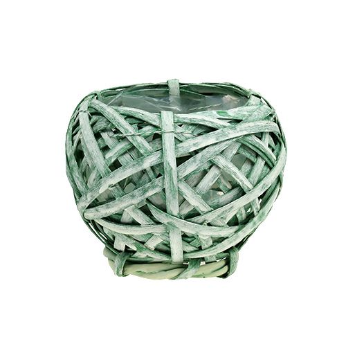 Floristik24 Portatrucioli tondo verde Ø15cm H14cm