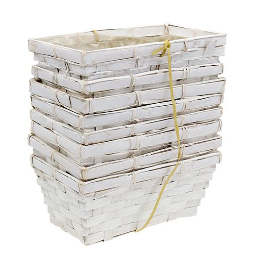Prodotto Set cestini porta patatine quadrati sbiancati 20 cm x 11 cm 8 pezzi