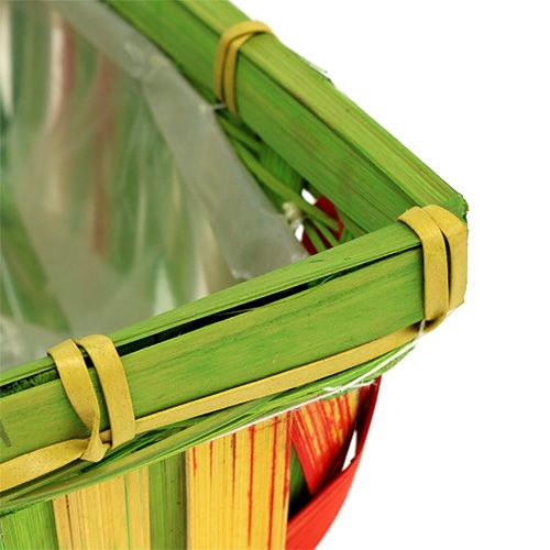 Prodotto Set di cestini per patatine quadrati multicolore 20 cm x 11 cm 12 pezzi
