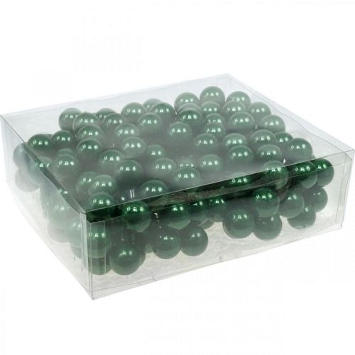 Prodotto Mini palline di Natale su filo Ø25mm vetro verde 140p
