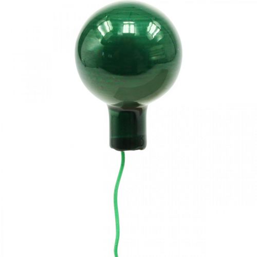 Prodotto Mini palline di Natale su filo Ø25mm vetro verde 140p