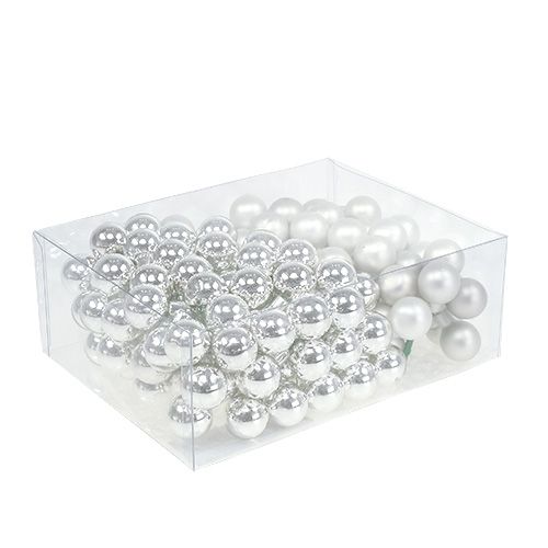 Prodotto Bacche a specchio 25mm mix argento 140 pz