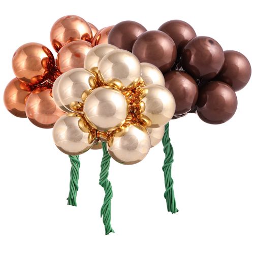 Floristik24 Specchio Bacche Filo Di Vetro Oro Marrone Albicocca Ø20mm 140 pz