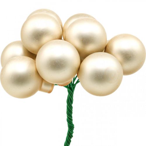 Floristik24 Mini palline di Natale su filo di vetro Ø25mm rosa 140 pz