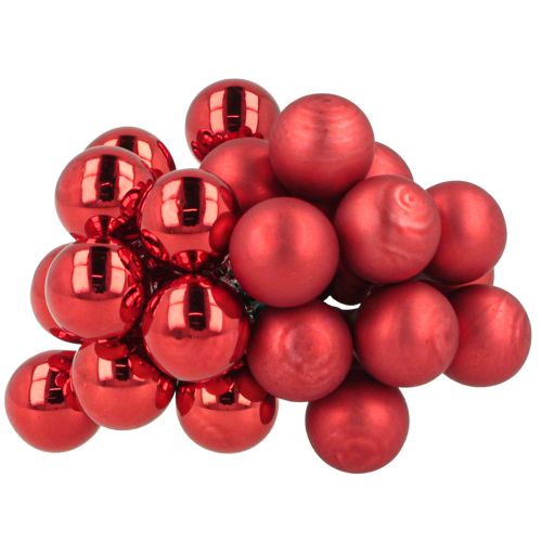 Prodotto Bacche a specchio rosso opaco, lucido Ø1,5 cm 140 pz