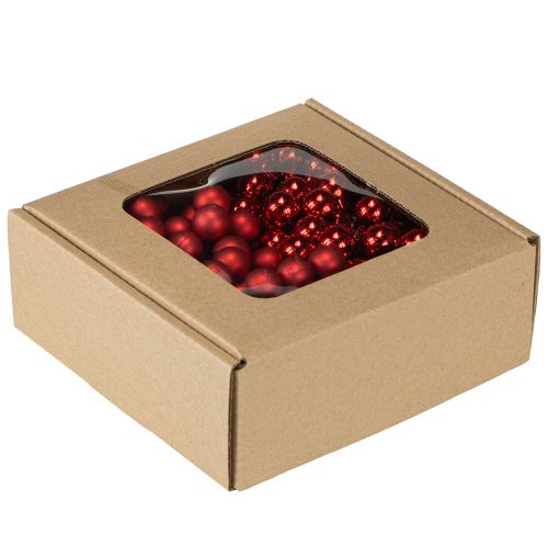 Prodotto Bacche a specchio rosso opaco, lucido Ø1,5 cm 140 pz