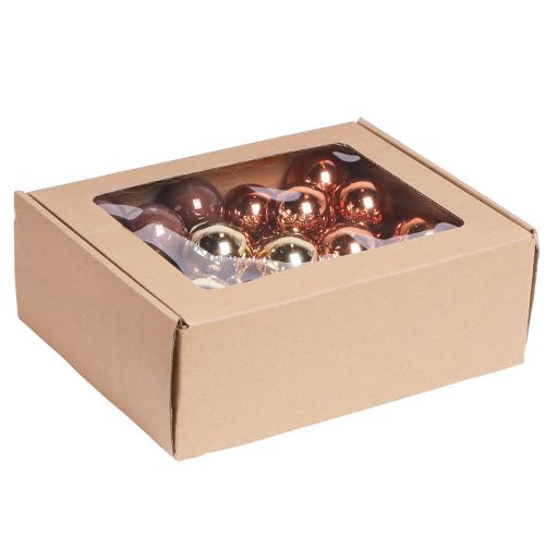 Prodotto Bacche a specchio Palline di Natale marrone oro Ø40mm 32 pz