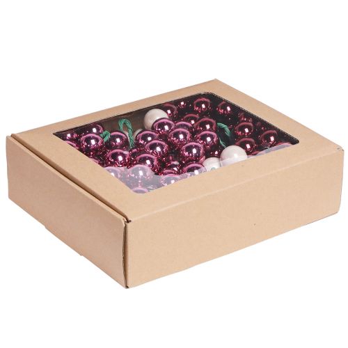Prodotto Bacche a specchio in vetro Bacca Rosa Beige Ø25mm 140 pz