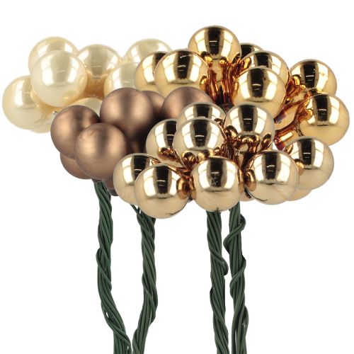 Prodotto Bacche a specchio Ø1,5 cm marrone-oro 140 pz
