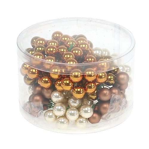 Prodotto Bacche a specchio Ø1,5 cm marrone-oro 140 pz