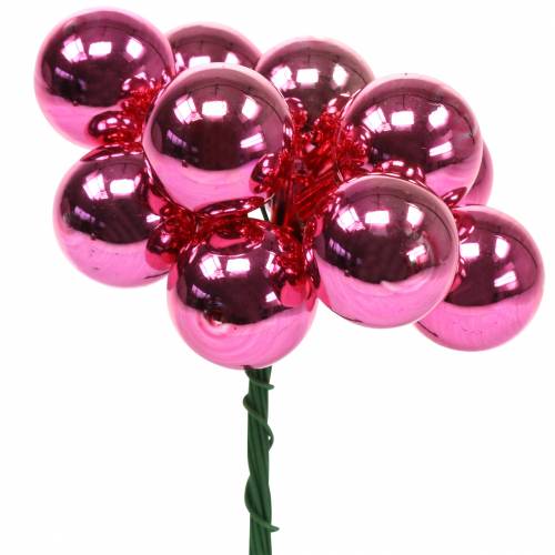 Floristik24 Palline di Natale Vetro Rosa Ø2cm 144 pezzi