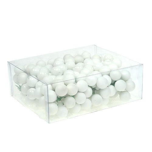 Prodotto Bacche a specchio Ø2cm bianco opaco, lucido 140 pezzi