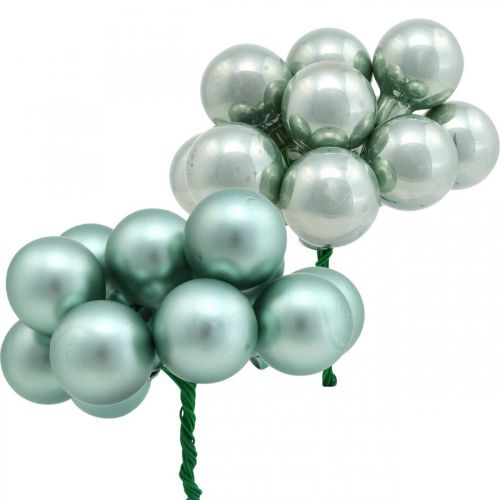 Floristik24 Mini palline di Natale specchio menta bacche vetro Ø25mm 140pz