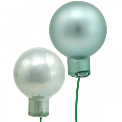 Floristik24 Mini palline di Natale specchio menta bacche vetro Ø25mm 140pz