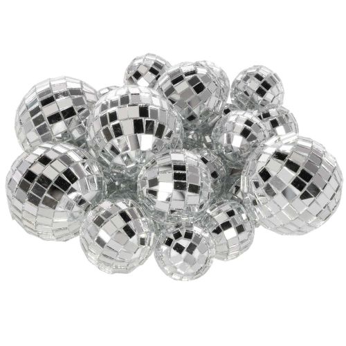 Sfere decorative a specchio, elemento decorativo per feste, argento, 2-4 cm, 50 pezzi acquistare | Floristik24.it