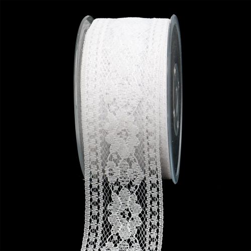 Prodotto Nastro decorativo in pizzo 53mm 20m bianco