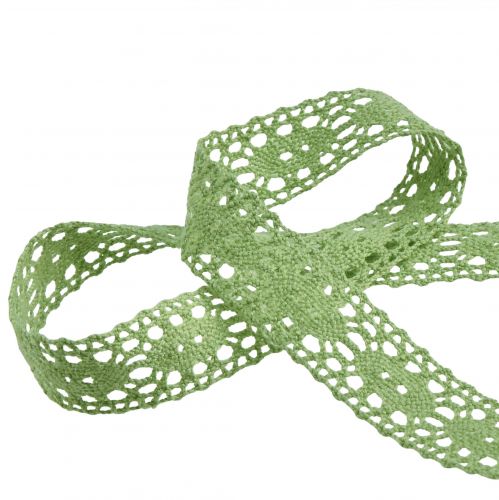 Prodotto Nastro decorativo in pizzo nastro verde B13mm 20m