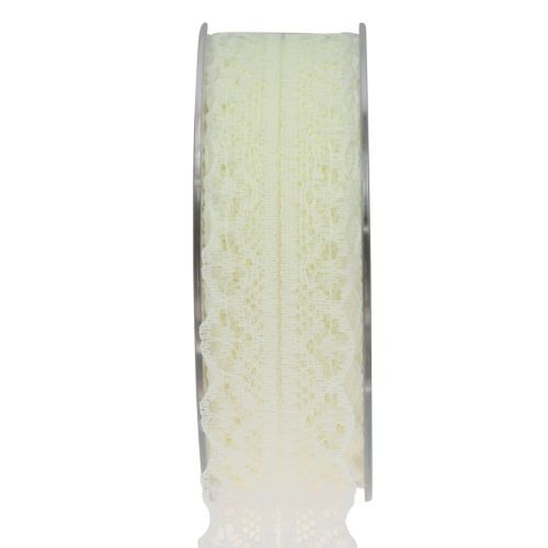 Prodotto Nastro in pizzo nastro regalo color crema nastro decorativo 28mm 20m