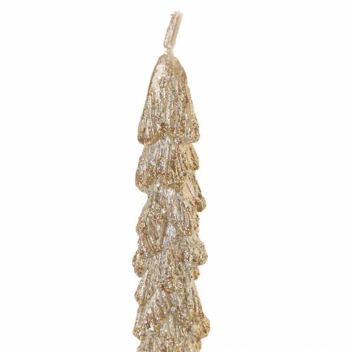 Floristik24 Candele affusolate abete oro metallizzato 30mm × 260mm 2pz