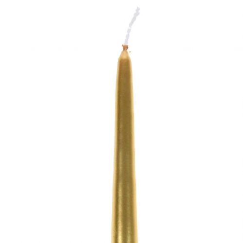 Floristik24 Candele coniche 400/25 oro 8pz
