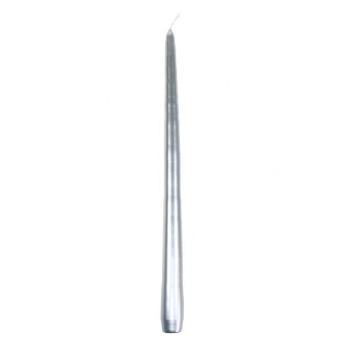 Candele coniche argento 400/25 8 pz