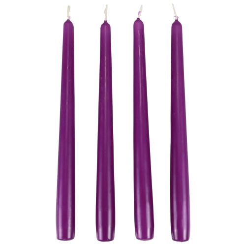 Candele coniche Candele Wenzel viola 250/23mm 12 pezzi