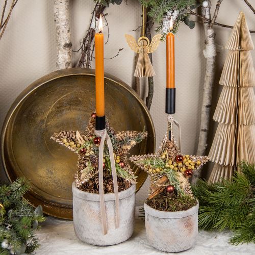 Prodotto Candele coniche, candele a bastoncino, candele Wenzel, arancione, 250/23 mm, 12 pezzi
