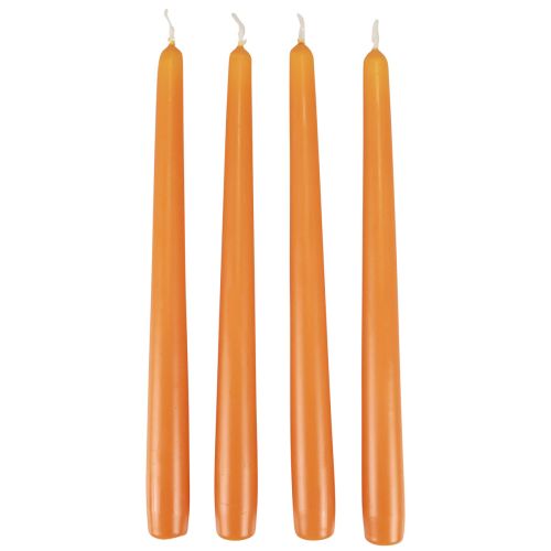 Prodotto Candele coniche, candele a bastoncino, candele Wenzel, arancione, 250/23 mm, 12 pezzi