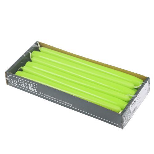 Prodotto Candele coniche 250/23 verde chiaro 12 pz.
