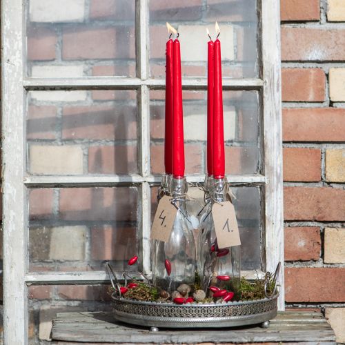 Candele affusolate 250/23 rubino (12 pz.) | Floristik24.it